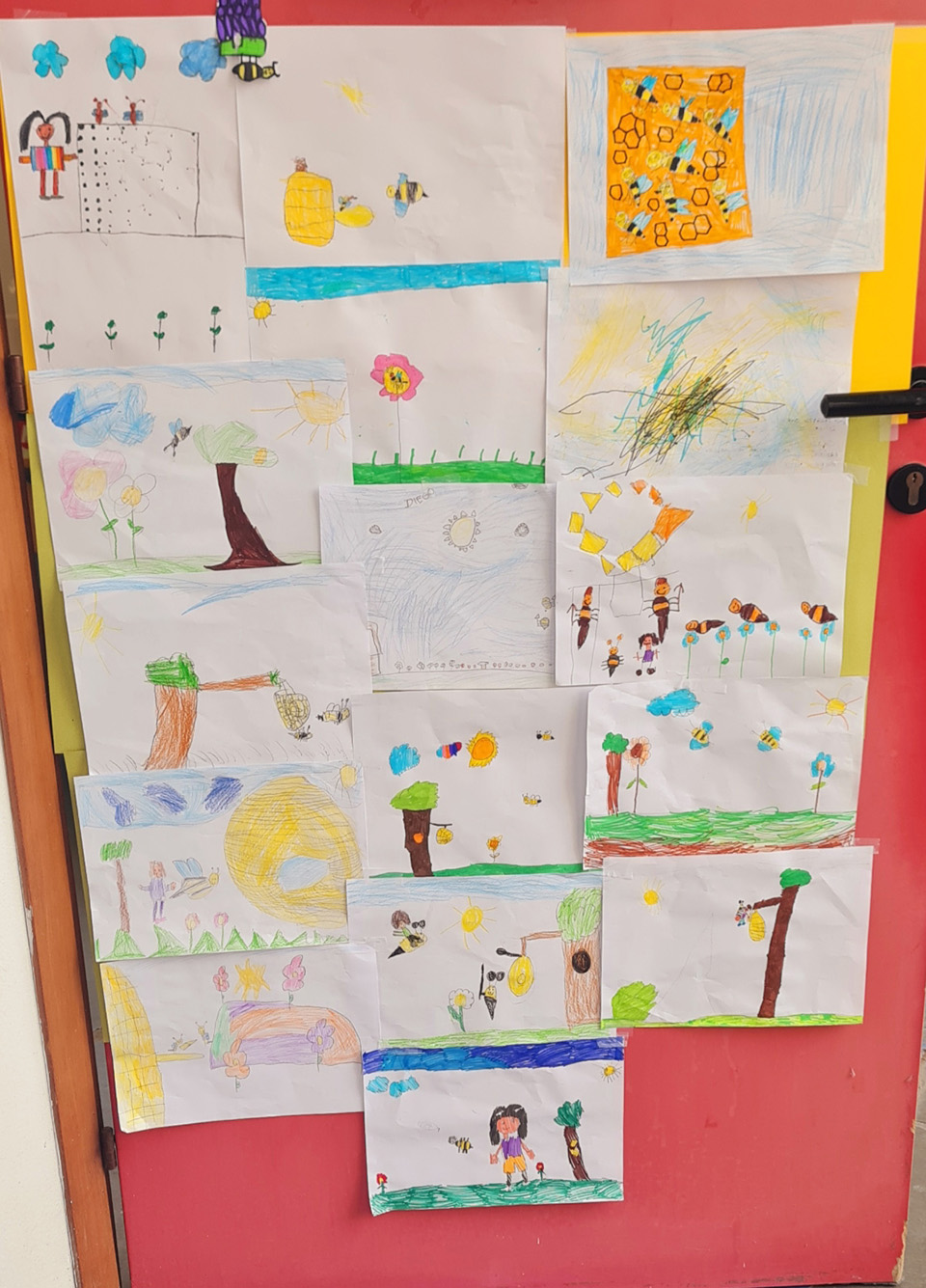 disegni di bambini con alberi e api disegni di bambini con alberi e api