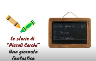 copertina le storie di piccoli cerchi una giornata fantastica con matite colorate e una lavagna