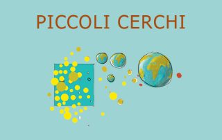 esperienza piccoli cerchi con disegno del pianeta Terra