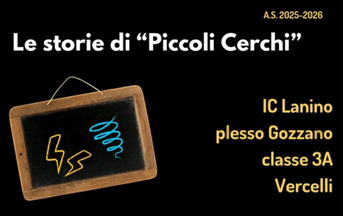 copertina piccoli cerchi ic lanino gozzano classe 3a vercelli con disegno di lavagna