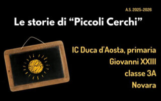 copertina piccoli cerchi ic duca d'aosta giovanni XXIII classe 3a con disegno di lavagna